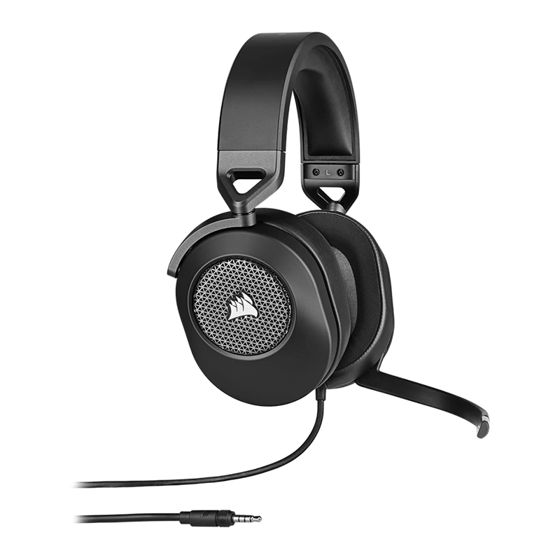 CORSAIR HS65 SURROUND WIRED GAMING HEADSET – CARBON