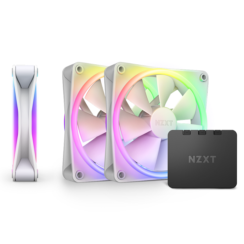 NZXT F120 RGB DUO WHITE TRIPLE PACK WITH CONTROLLER