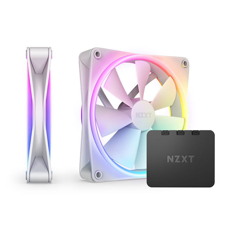 NZXT F140 RGB DUO WHITE TWIN PACK WITH CONTROLLER