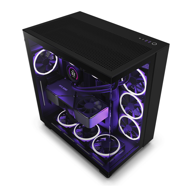 NZXT H9 FLOW BLACK ATX MID TOWER CASE