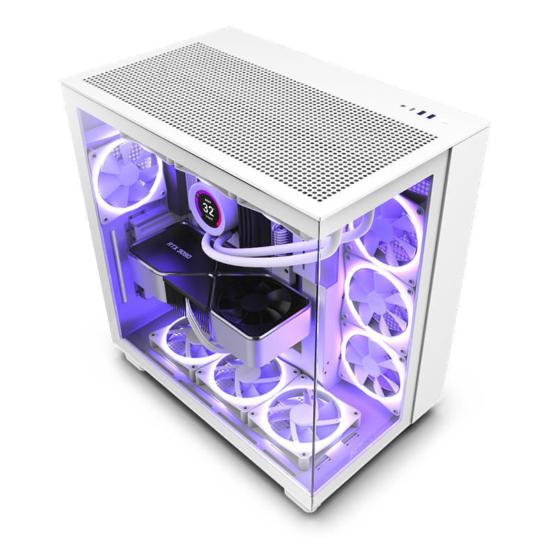 NZXT H9 FLOW WHITE ATX MID TOWER CASE