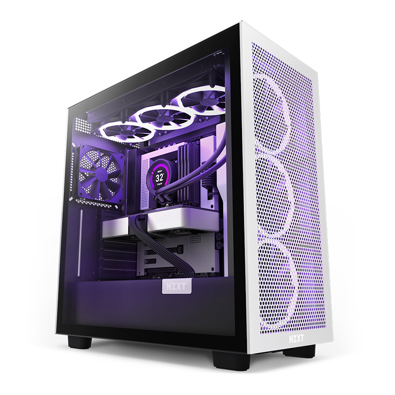 NZXT H7 FLOW BLACK & WHITE ATX MID TOWER CASE